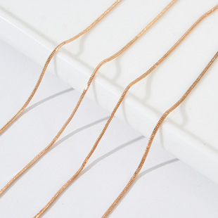 Wholesale Round Snake Chain Snake Bone Chain Clavicle Chain European and American Hot Selling Necklace DIY Jewelry Material Titanium Steel Chain Accessories