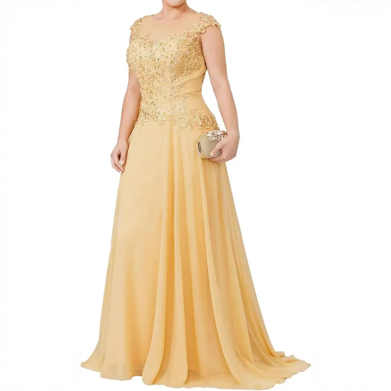 Elegant and Exquisite Formal Wedding Reception Dress for the Mother of the Bride, Plus Size, Suitable for Hosting Guests and Evening Events
