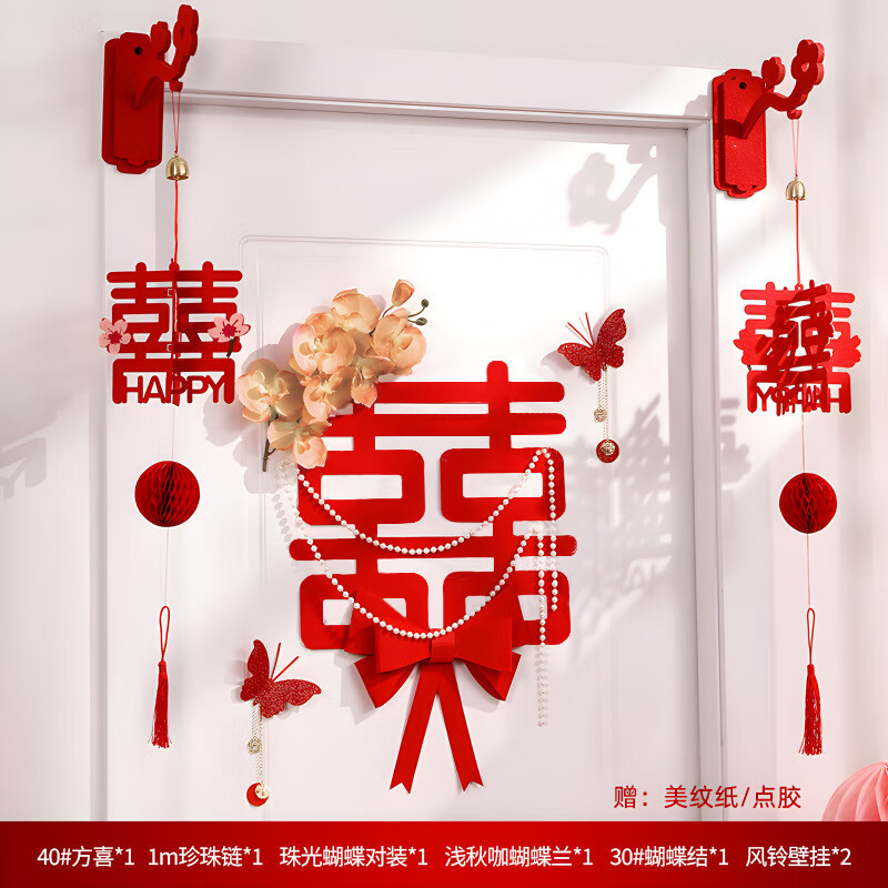 Fuerte afecto - decoración de la puerta