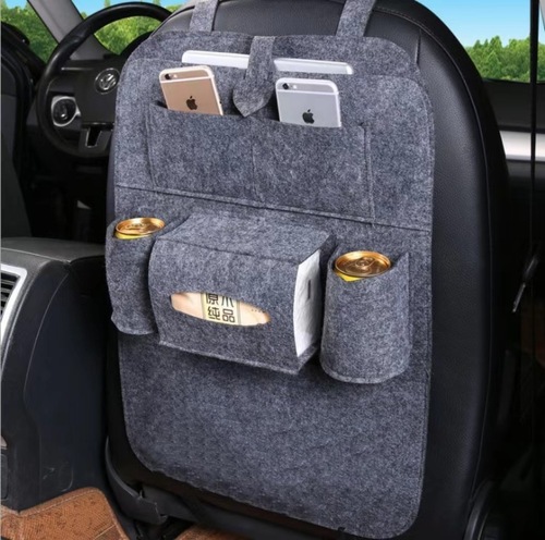 Car Felt Seat Back Bag Multifunctional Car Storage Bag Seat Back Organizer Storage Pouch Organizer Bag