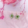 Organic brand fresh earrings from pearl, flowered