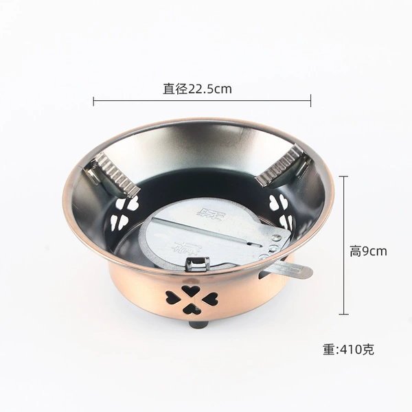 [古铜圆形祥瑞炉（带控火盖）]