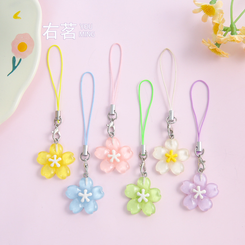 New Colorful Transparent Resin Cherry Blossom Keychain Pendant Mobile Phone Chain Bag Pendant DIY Handmade Jewelry Accessories New Colorful Transparent Resin Cherry Blossom Keychain Pendant Mobile Phone Chain Bag Pendant DIY Handmade Jewelry Accessories