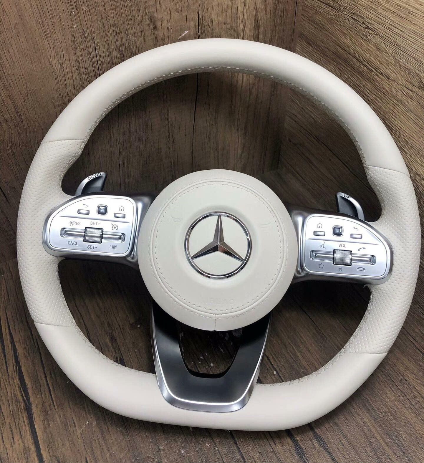 Mercedes-Benz A-Class, C-Class, E-Class, CLA, GLK, GLC, GLE, CLS, C200: genuine leather steering wheel modification, AMG assembly