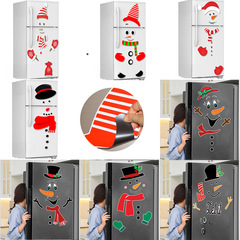Cross-border Christmas Snowman Magnetic Fridge Magnet Festive Decor DIY Kartoon Garage Door Waterproof Wall Sticker