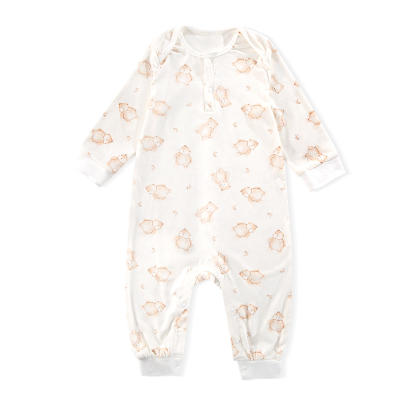 Estilo nórdico bebé mono de manga larga de algodón puro pullover mameluco masculino y femenino bebé Four Seasons mameluco clase Una celebridad de Internet