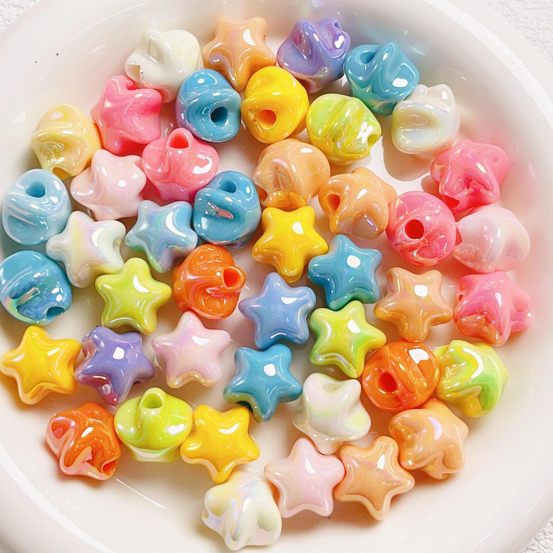 10 PCS/Package Plastic Pentagram DIY Jewelry Accessories Beads display picture 2