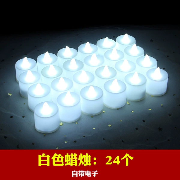 Electronic white candle, 24 items