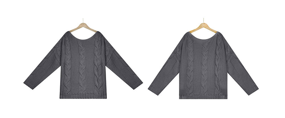 Pullovers Placket Type Wholesale Women's Casual Solid Color Long Sleeve Rib-Knit Sweaters & Cardigans