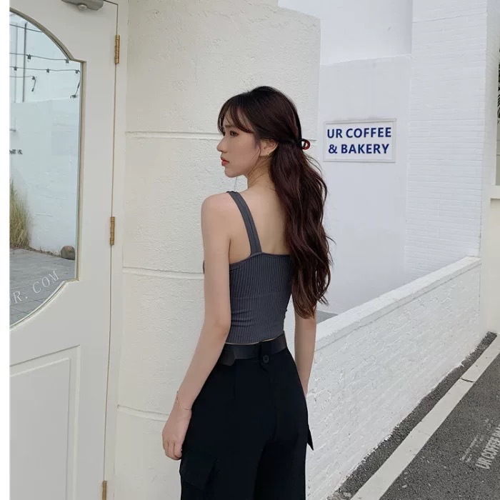 Sports Bras Bra Style Daily Occasion V Neck Neckline Wholesale Women'S Simple Style Solid Color Tank Tops
