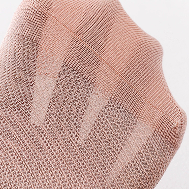 Spring, summer and autumn breathable mesh mulberry silk pair solid color versatile pineapple fashion stacked socks middle tube women's socks