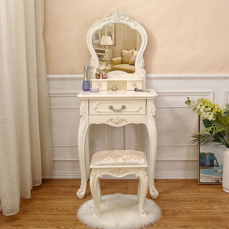 European-Style Dressing Table Bedroom Makeup Table Internet Celebrity Ins Multifunctional Princess Dressing Table Small Apartment Pastoral Makeup Table