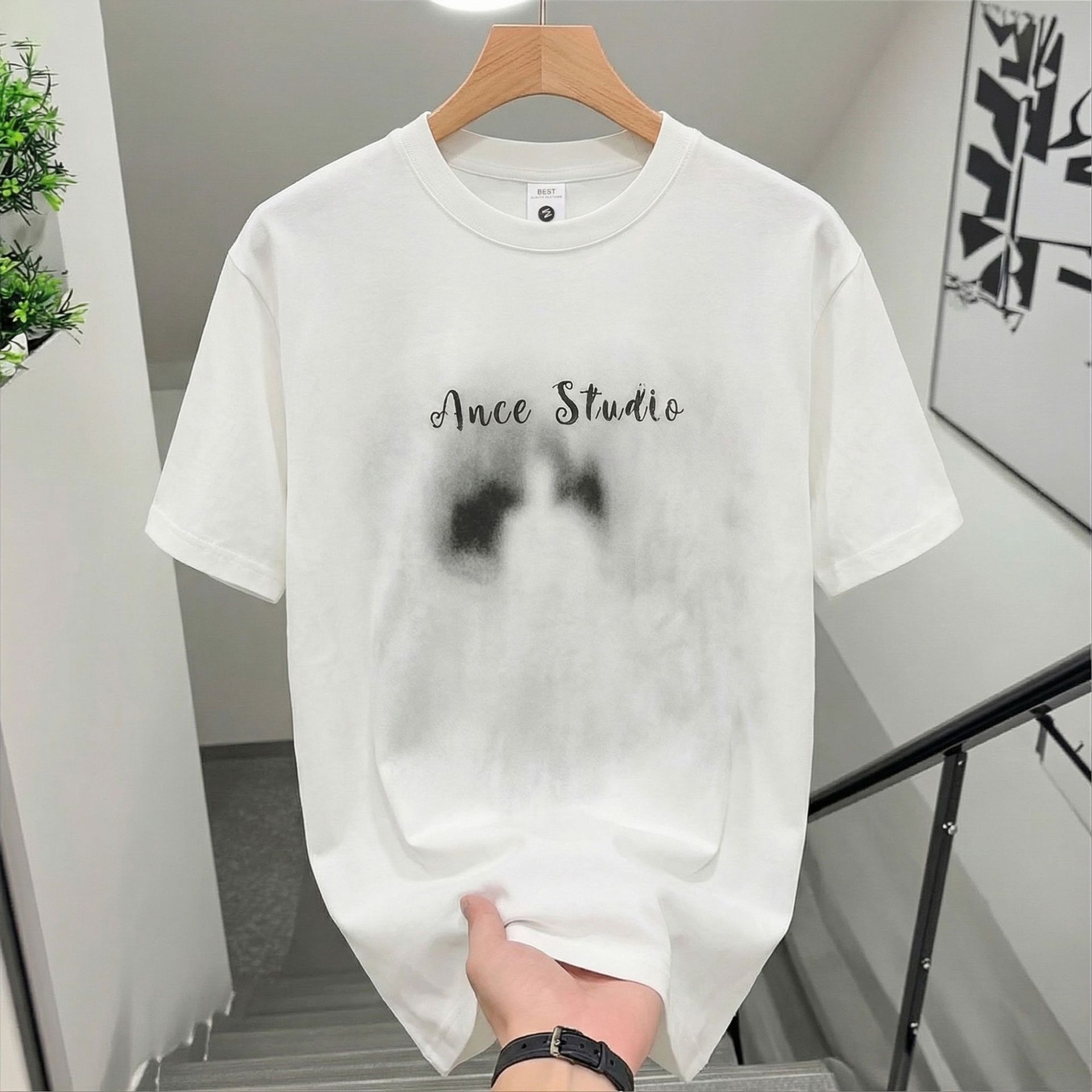 White [high-quality cotton + spandex]
