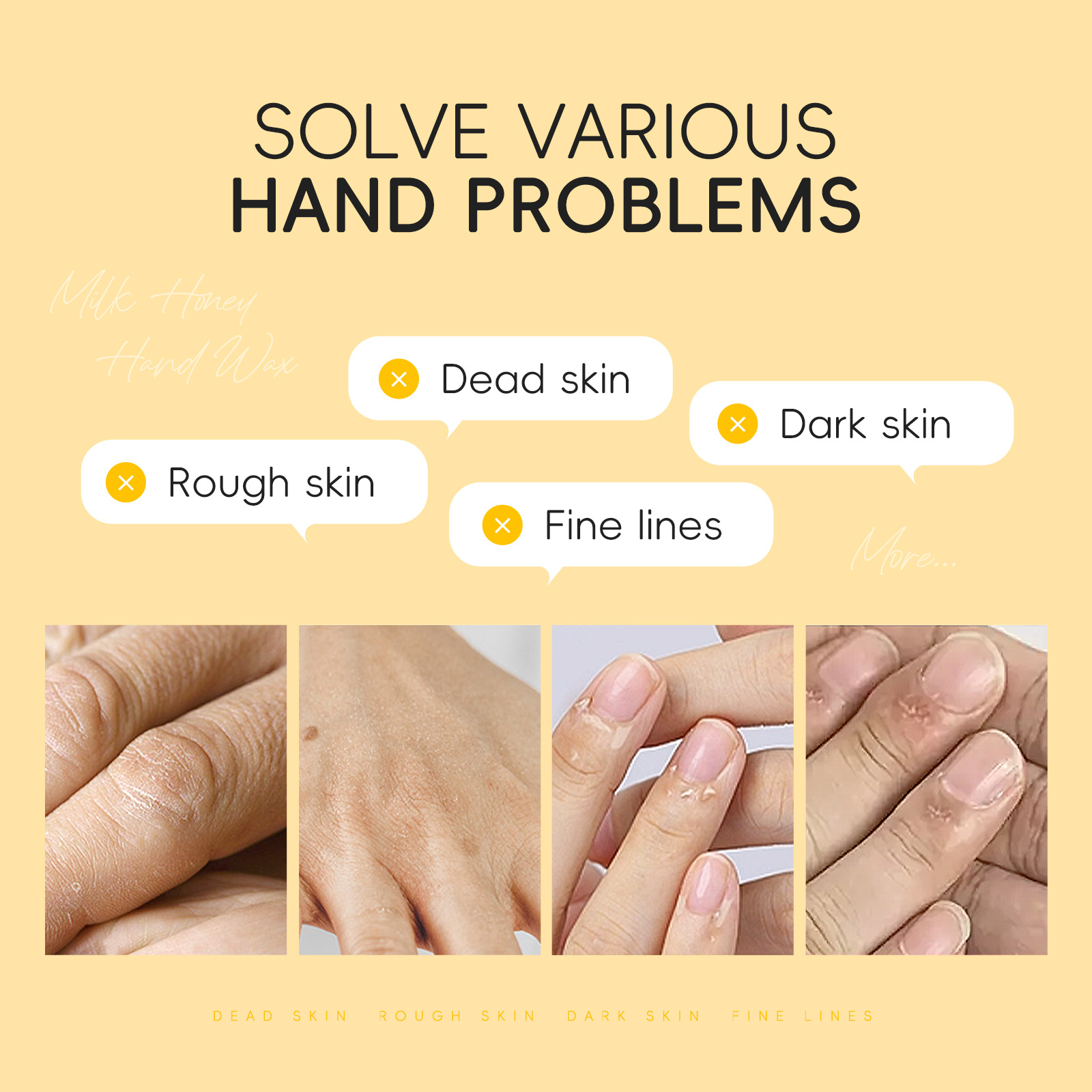 Cross-border English version LAIKOU Honey Milk Hand Wax 50g Hand Mask Moisturizing, hydrating and hydrating Autumn and winter manufacturer in stock undefined