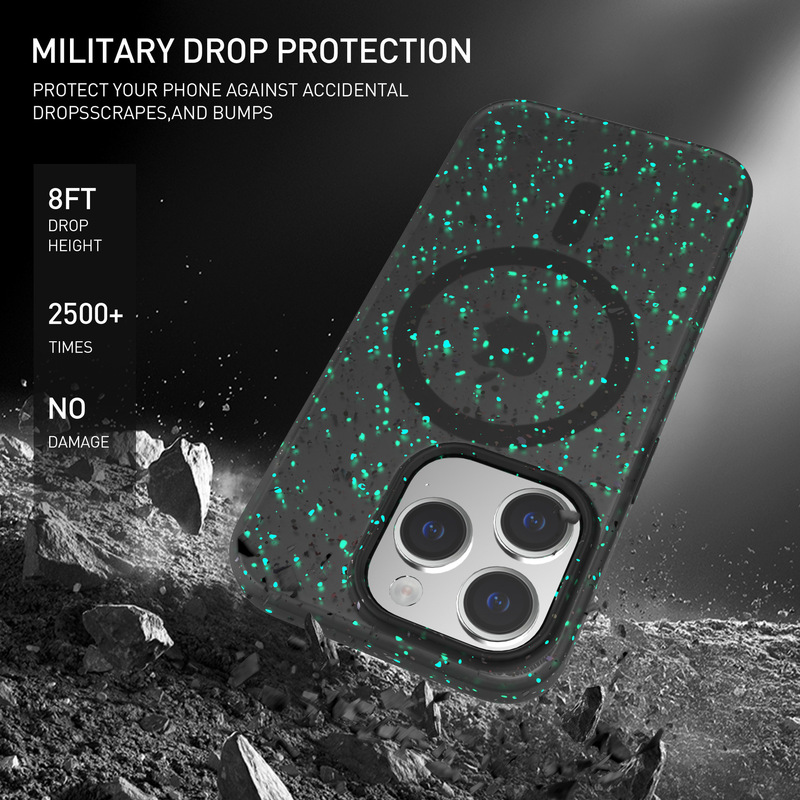 Liquid Silicone Mobile Phone Case Suitable for iPhone 15 Magnetic Grs Recycled Material Gradient iPhone 15 Mobile Phone Case