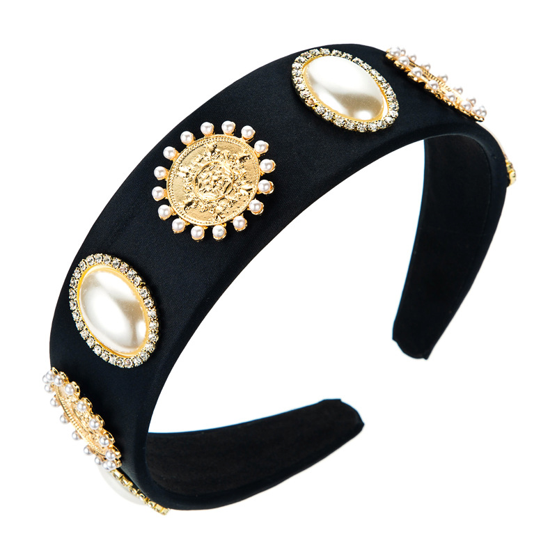 Retro Baroque Palace Style Simple Pearl Headband display picture 8