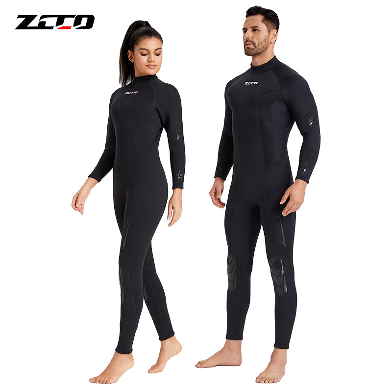 ZCCO New 3mm Diving Suit Men's One-piece Long-sleeved Women's Thickened Warm Swimsuit Floating Diving Suit Surf Jellyfish Suit
