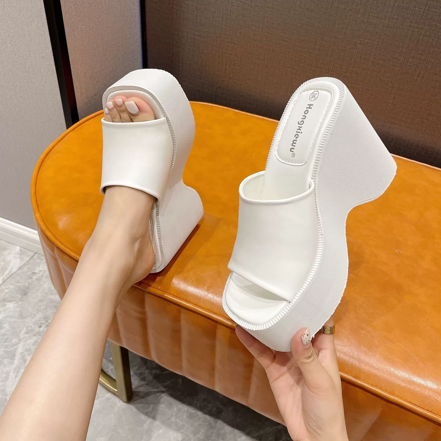 Summer slippers platform, 2022, European style, plus size