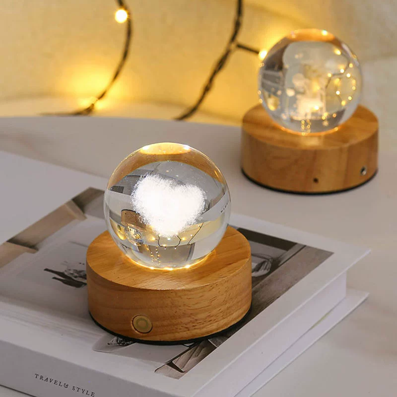 Луна ночной свет, декоративная USB-лампа-фонарь, 6–8 см, романтический подарок для спальни