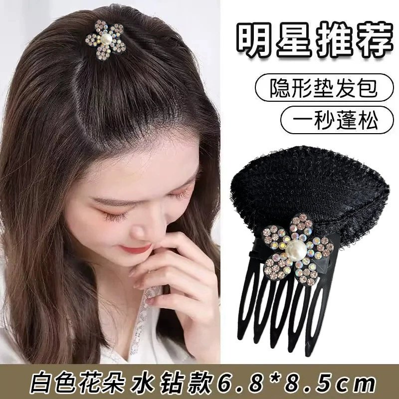 Invisible bangs for head top, hairpins on forehead, adds volume