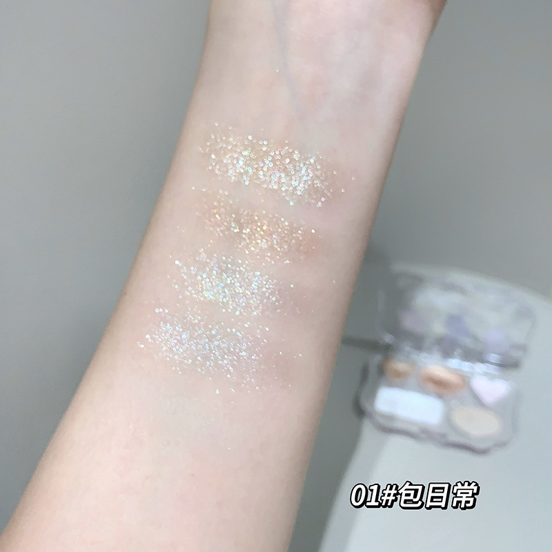 LEEINTO Wang Pao Limited Five-Color Eye Shadow Plate Matte Ground Color No Flying Powder Eye Shadow Maquillaje Cross-Border