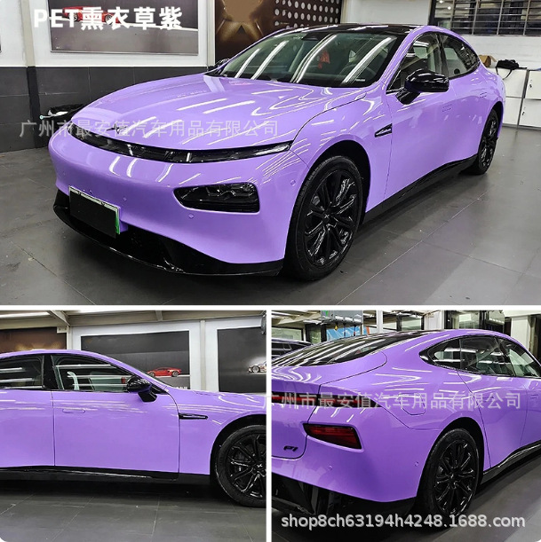 Car Color Change Film Piano Lavender Purple Car Body Paint Color Change Film Electric Motorcycle Decoration Cross-Border Wholesale
