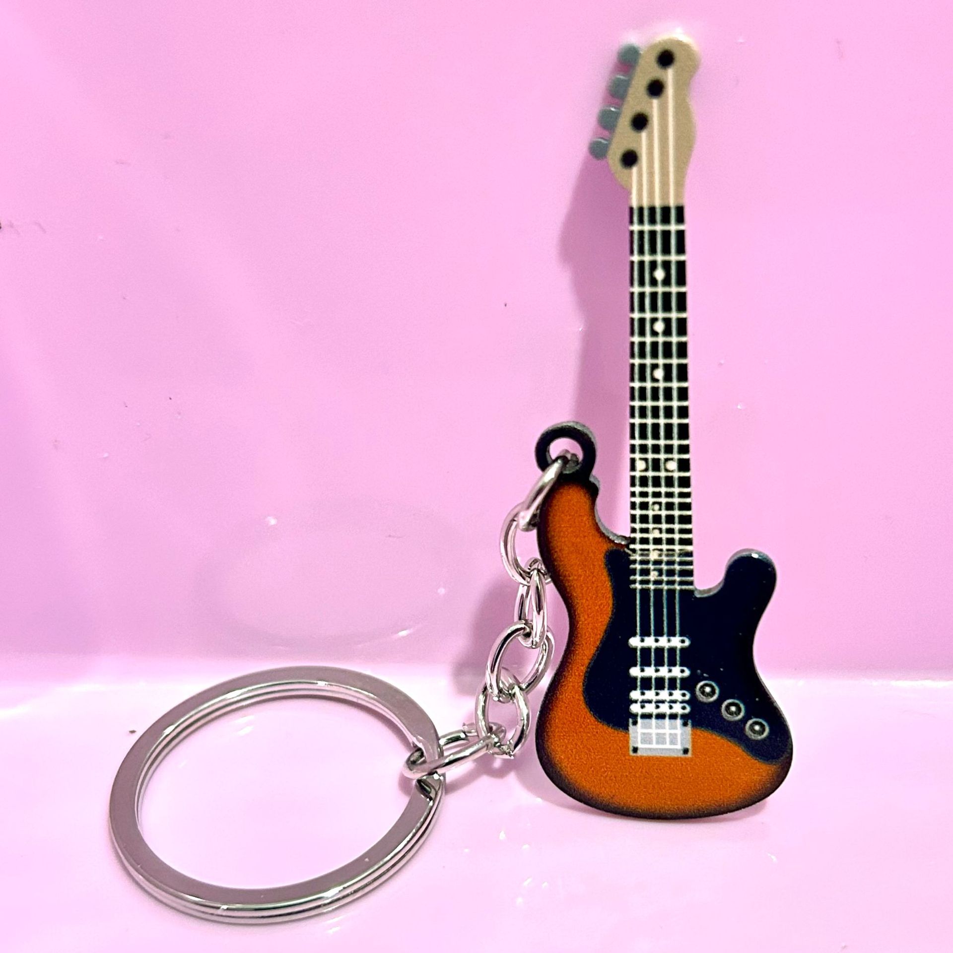 Printing Design Hip-Hop Style 1 Piece Hip-Hop Color Block Stainless Steel Printing Keychain