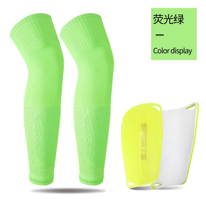 형광녹색 정강이 보호대 + 형광녹색 양말