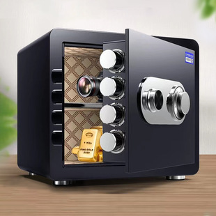 Cross-border mechanical turntable safe household small anti-theft all-steel fingerprint mini compact box smart safe
