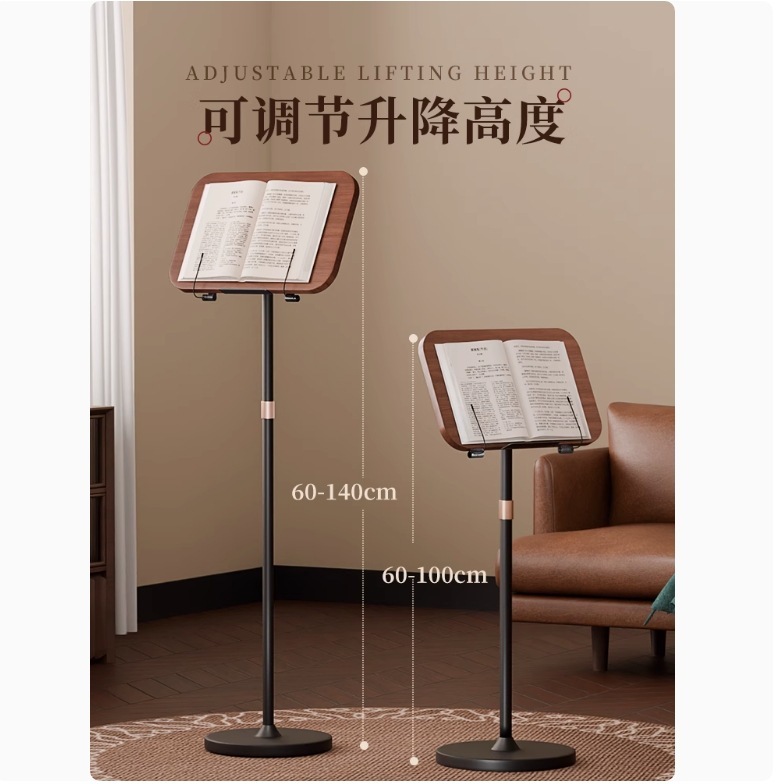 木製の読書スタンドの読書棚の小学生の子供は本棚を見ます。学生は実木のデスクトップで回転して本棚を読みます。|undefined
