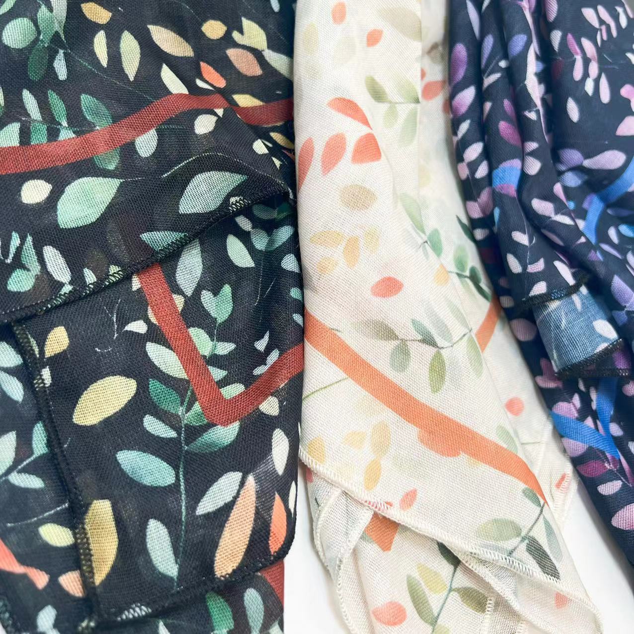 60g Weight Kerchief Classification Daily Occasion cotton and linen Material Flower Pattern Summer Season Women's Gender IG Style Style Women's IG Style Flower Cotton And Linen Kerchief 96
