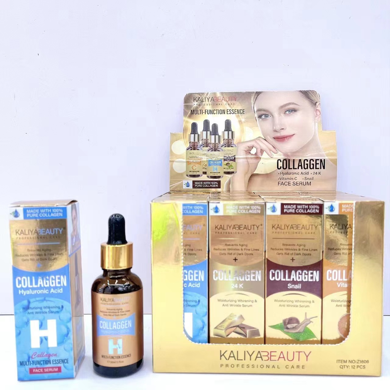 Nueva esencia transfronteriza al por mayor Kaliya Belleza colágeno hidratante facial Esencia Hidratante