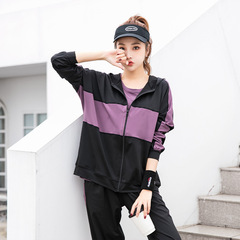 瑜伽服女新款大碼寬鬆長袖三件套四件套戶外運動健身跑步泳裝