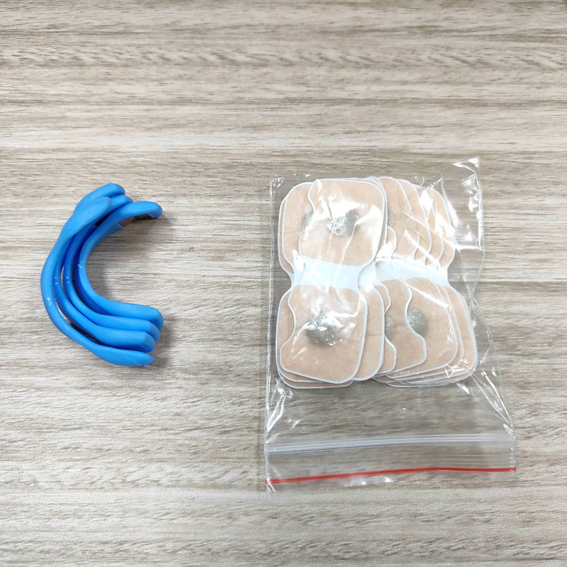 15 pares de pegatinas cuadradas con clip nasal (sin caja cuadrada transparente)