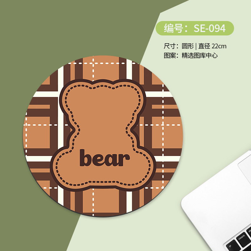 Alfombrilla de ratón redonda, pequeña y portátil, con antideslizante y soporte para muñeca