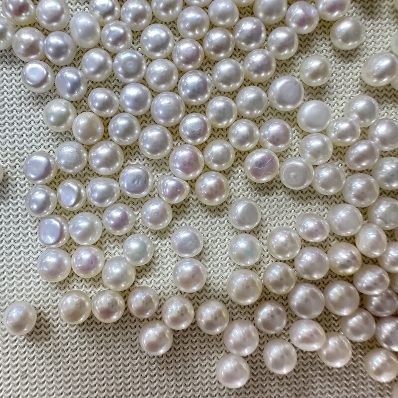 Zhuji Freshwater Pearls Loose Beads Shiny Bun-Shaped No Hole Half Hole Real Pearls Handmade DIY High-Quality Loose Beads Genuine Zhuji Freshwater Pearls Loose Beads Shiny Bun-Shaped No Hole Half Hole Real Pearls Handmade DIY High-Quality Loose Beads Genuine