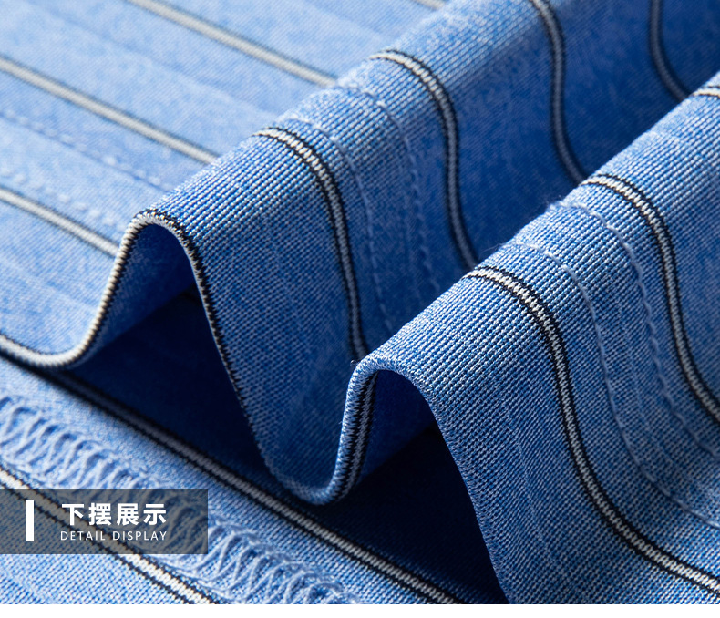 Áo polo nam tay ngắn tơ tằm 100% cổ bẻ trơn màu công sở — Bầu trời xanh JS1601077-9 chi tiết 18