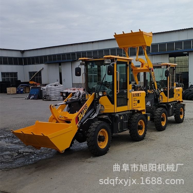 建筑工地铲土运输机械 ZL910小型轮式装载机 工程单缸四驱小铲车