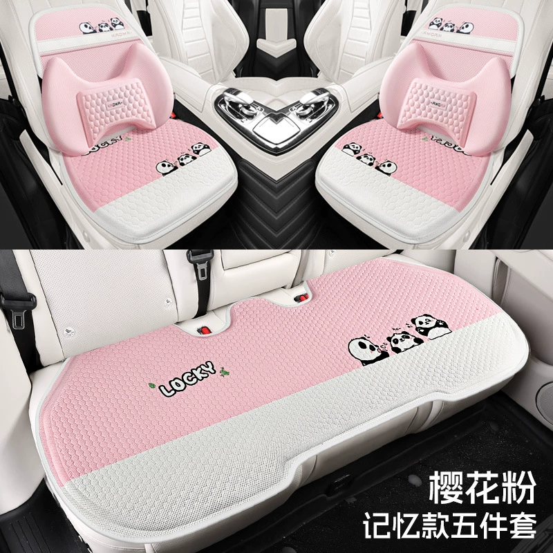 Подушка для автомобильного сиденья, универсальная для всех сезонов, летний дышащий чехол на заднее сиденье с милой собакой Пача из мультфильма