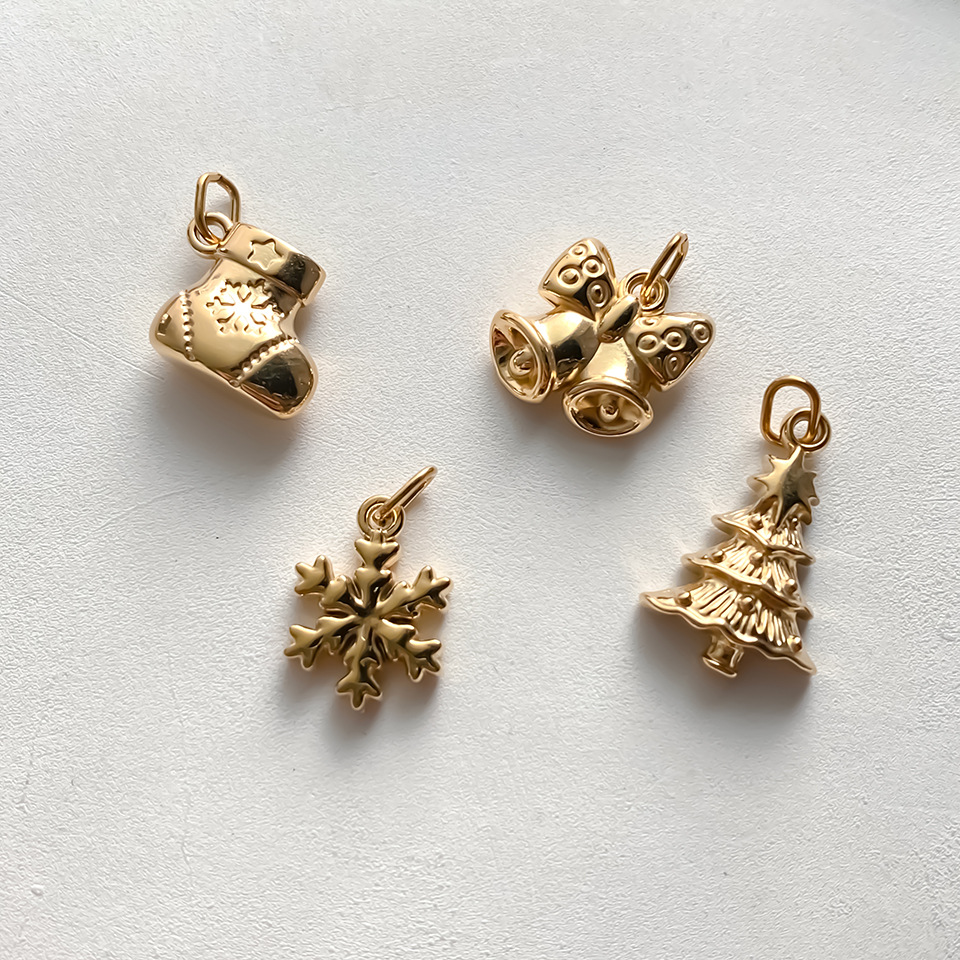 Emanco Non-Fading Washable Christmas Bead Pendant Accessories DIY Hand-Woven Enamel Bracelet Accessories