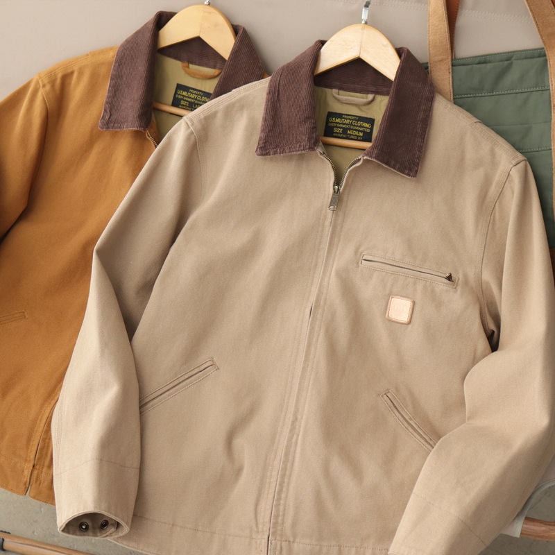 Interstellar American Style Retro Lassel Tooling Jacket Men's Hunting Canvas Detroit Carhart Jacket Men's