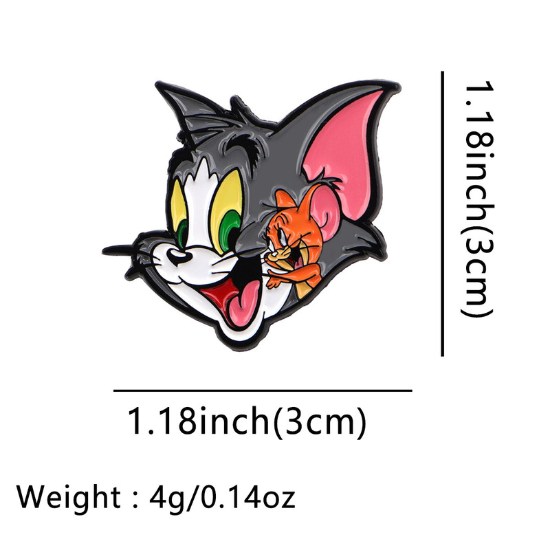 猫咪老鼠系列胸针徽章服装背包饰品配饰别针合金胸章跨境现货批发|undefined