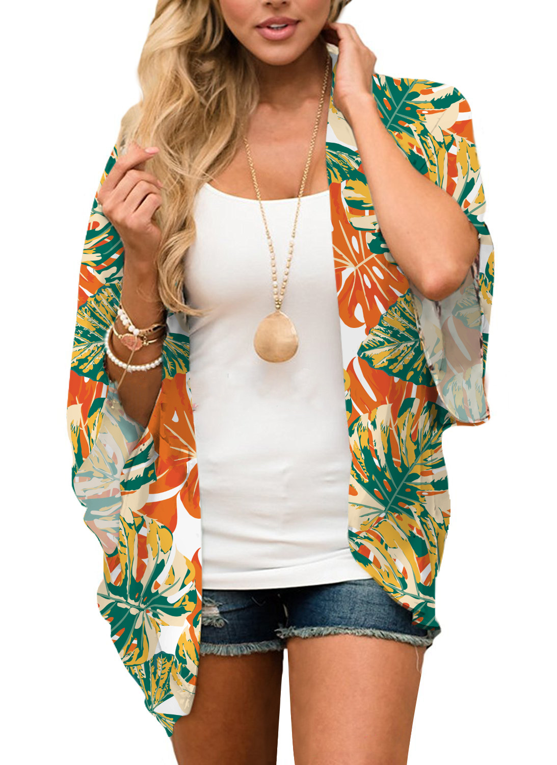 오렌지 바나나 잎 새로운 색