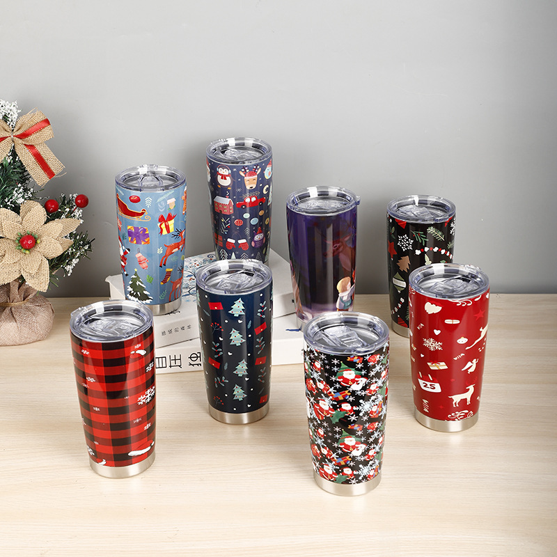 550g Weight Water Bottles Kitchen and drinking utensils Water Cup Event & Party Supplies 1 Piece Quantity Christmas, Daily Occasion Stainless Steel Material Christmas Festival Cartoon Pattern Vacation Style Christmas Vacation Cartoon Stainless Steel Water Bottles 1 Piece 无