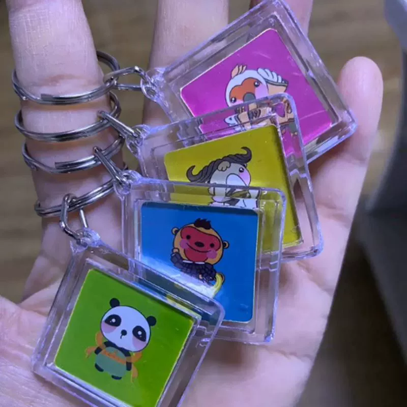 Acrylic keychain, sticker, plastic transparent pendant, photo