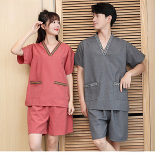 Mi Zhu Gongma Sauna Suit for Female Couples, Large Size Men's Sauna Suit, Foot Massage, Bath, Massage Bathrobe, Home Pajamas