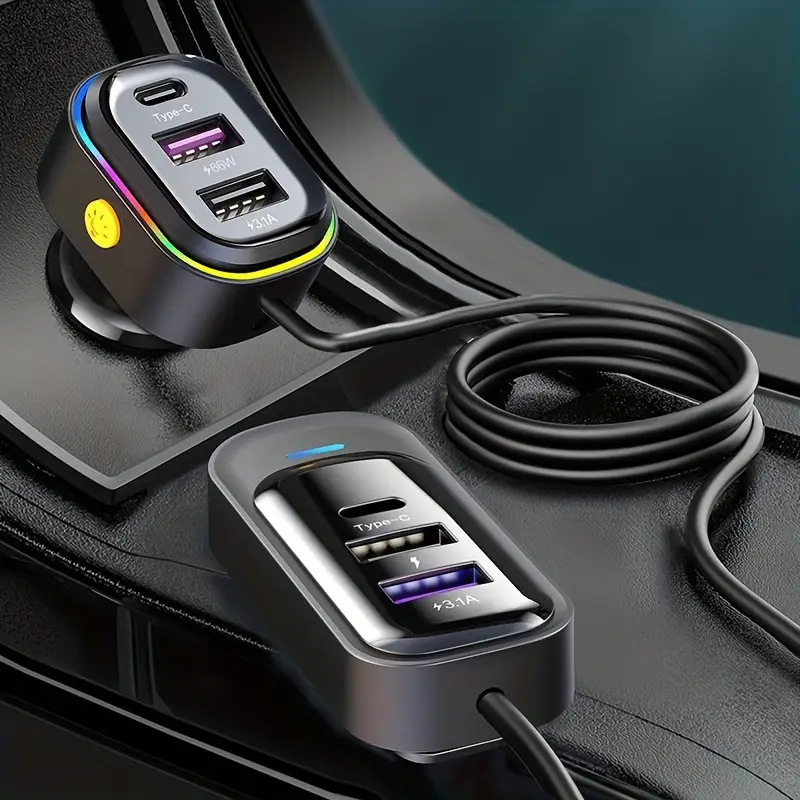 Cross-border explosions multi-port car charger super fast charger supports Android interface 1.5 expansion car charger