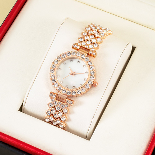 New Korean style ladies' Gypsophila full diamond watch Live broadcast diamond bracelet simple casual watch