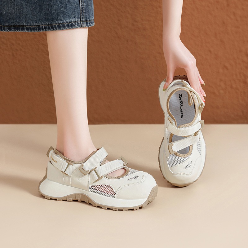 Giày thể thao nữ dáng sandal leo núi thoáng khí — IF152E Màu mơ