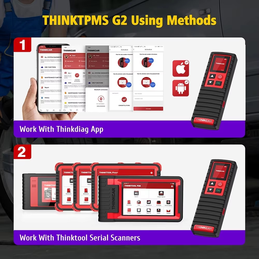 Thinktpms G2 Thinktpmsg2 Car Tire Pressure Diagnostic Device Tire Pressure Sensor Activator Programming